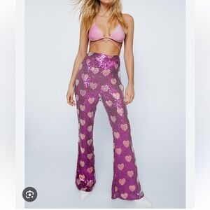Sequin Heart Pants